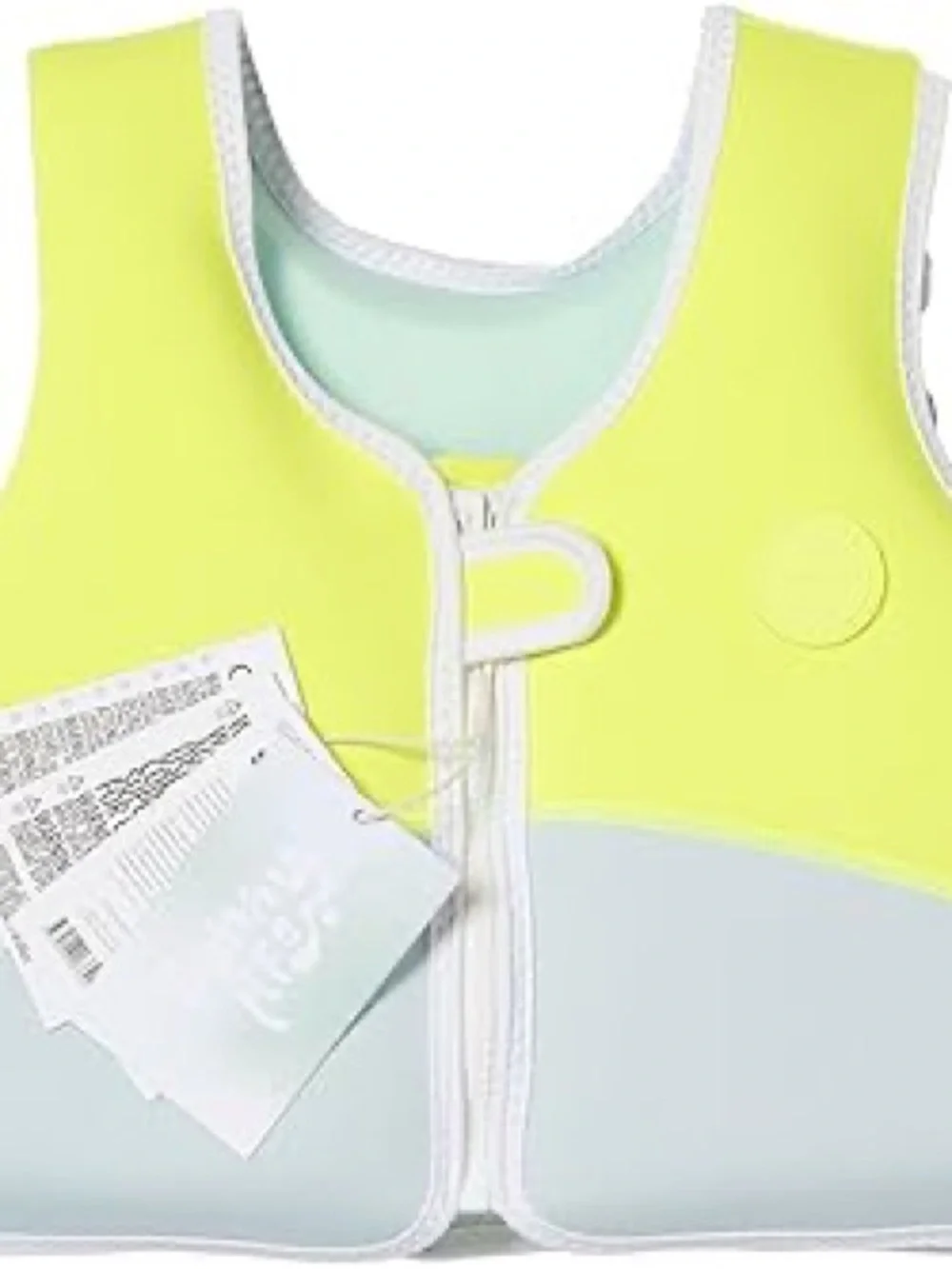 Kids Swim Safety Vest - Neon Yellow & Light Blue (2-3T)
